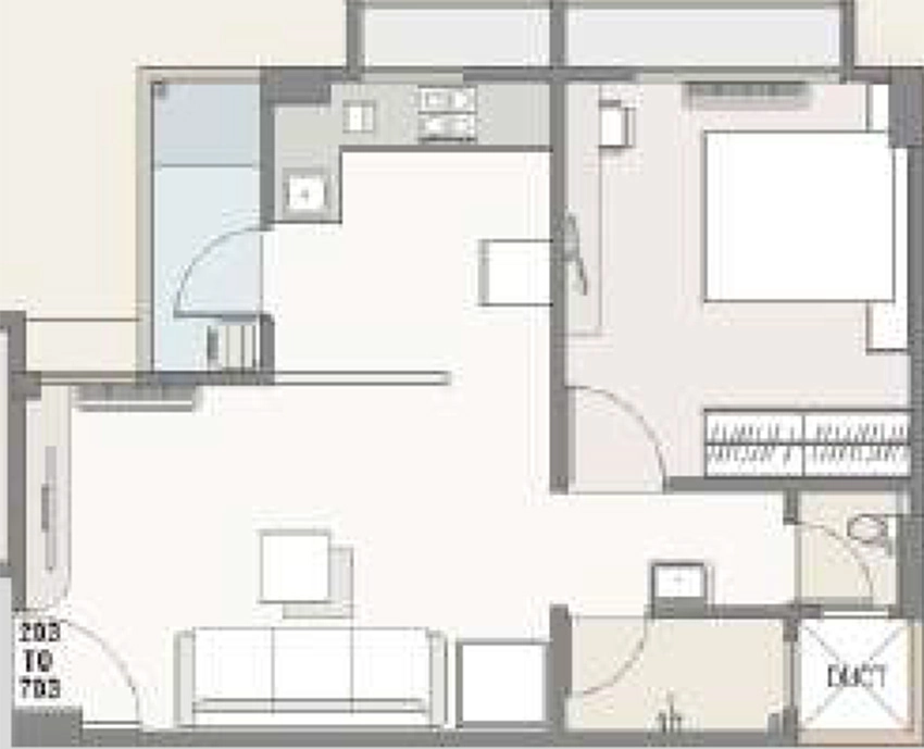 1 BHK Flat in SC Sudarshan Complex in Ghatlodiya, Ahmedabad - Image 910580