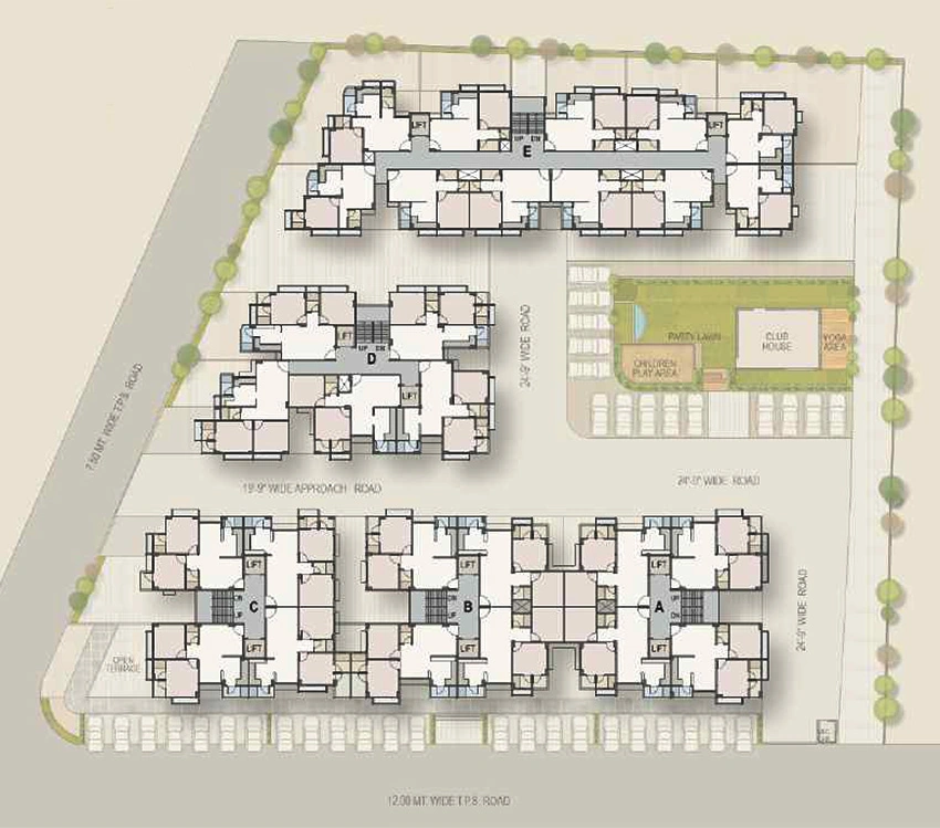 Master Plan of SC Sudarshan Complex in Ghatlodiya, Ahmedabad - Image 385624