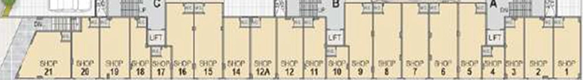 Floor Plan of Commercial SC Sudarshan Complex in Ghatlodiya, Ahmedabad - Image 385629