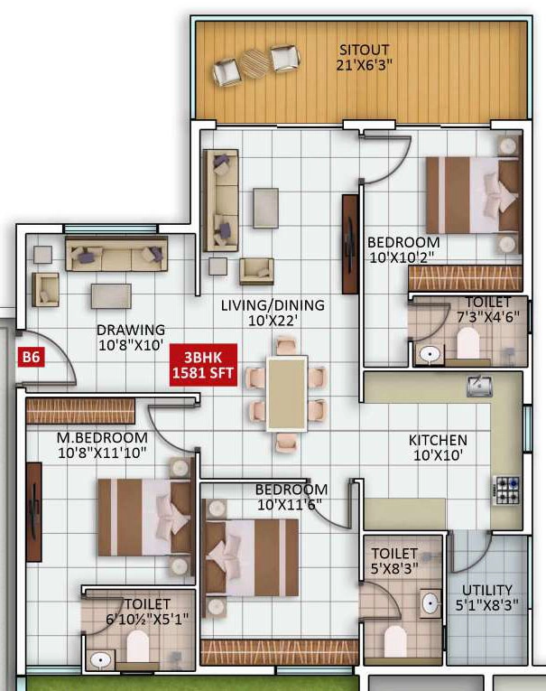 3 BHK Flat in Speed Signature Towers in Kukatpally, Hyderabad - Image 910934