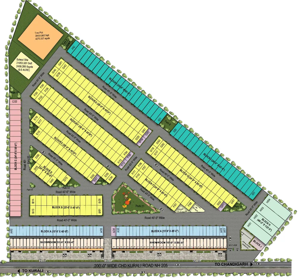 Master Plan of Motiaz Gill Estate in Kurali, Chandigarh - Image 385744