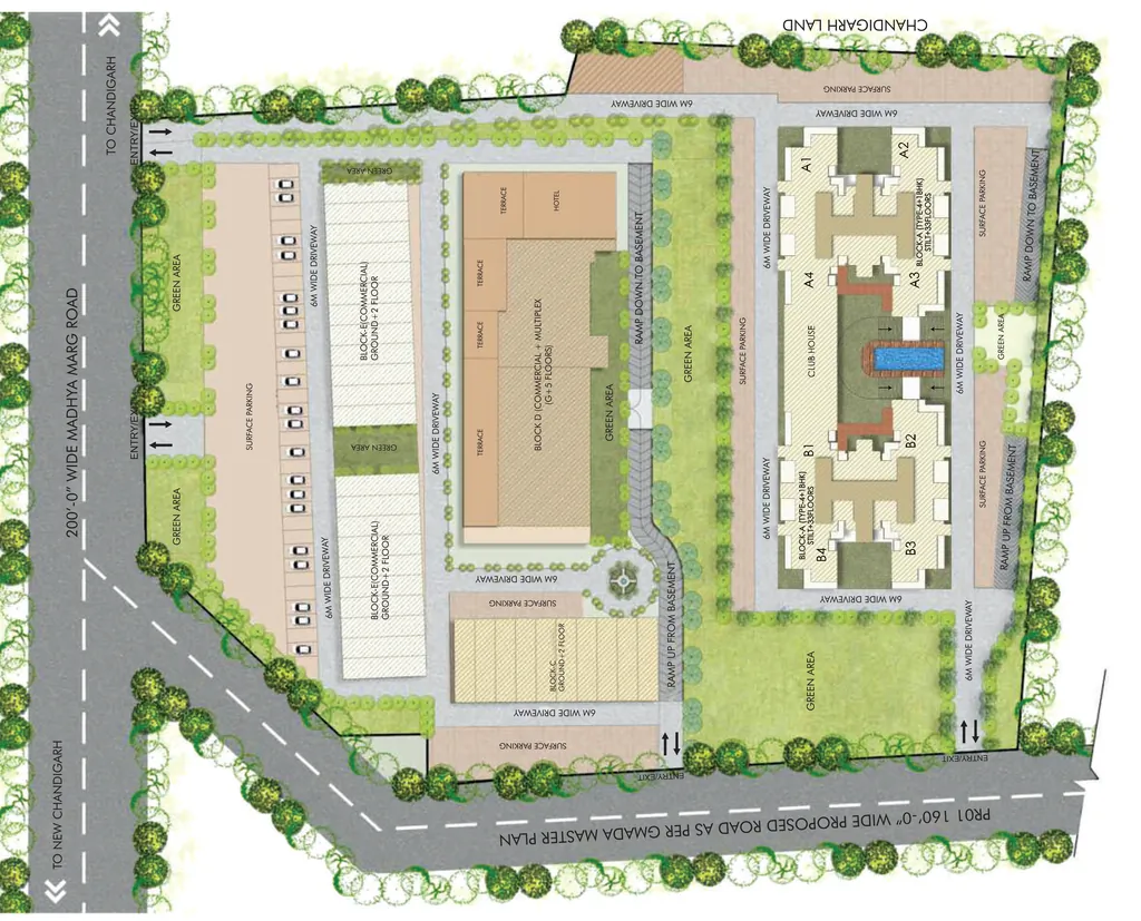 Master Plan of Marbella Twin Towers in Mohali, Chandigarh - Image 385782
