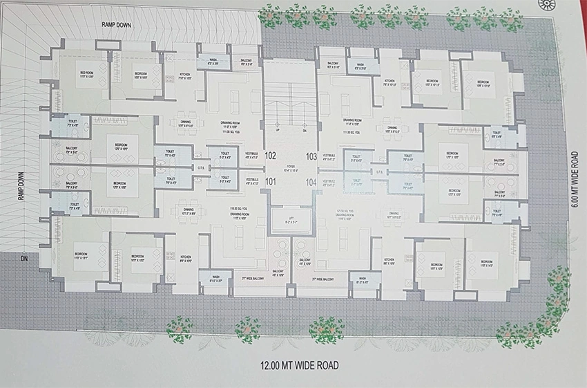 Master Plan of Space Swayam Residency in Memnagar, Ahmedabad - Image 385798