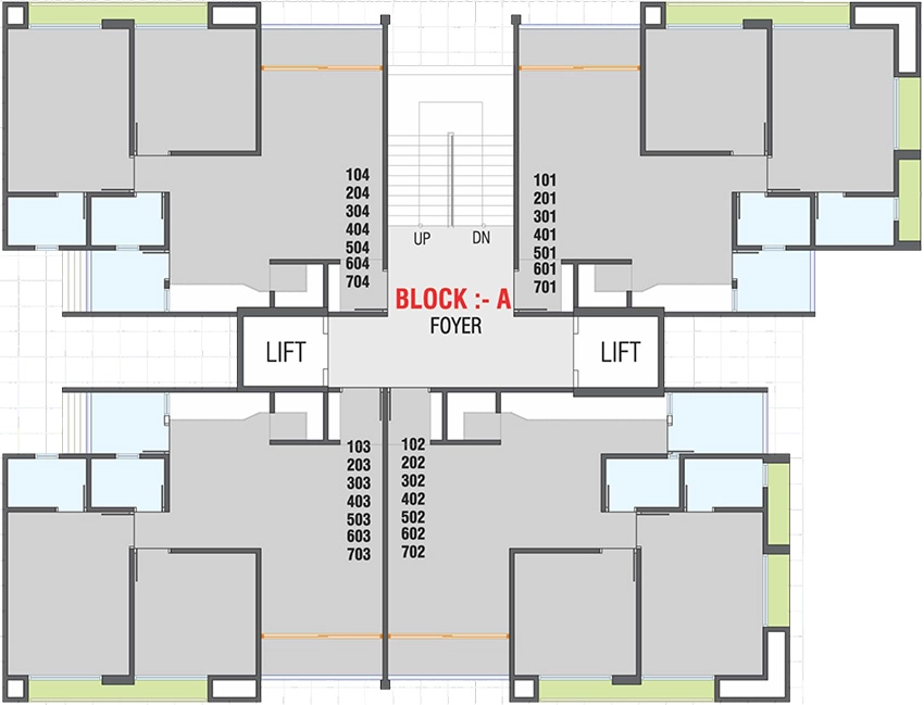 Floor Plan of Sukham Sahitya Heights in Nava Naroda, Ahmedabad - Image 385818