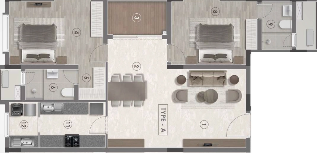 2 BHK Flat in Chaitanya Vijayashri in Mylapore, Chennai - Image 910650
