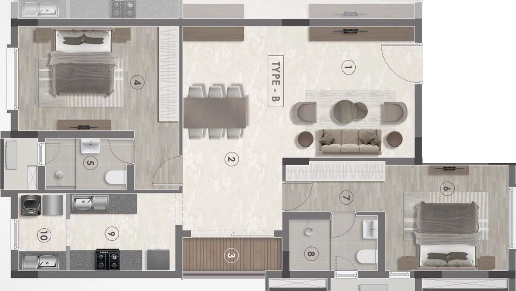 2 BHK Flat in Chaitanya Vijayashri in Mylapore, Chennai - Image 910649