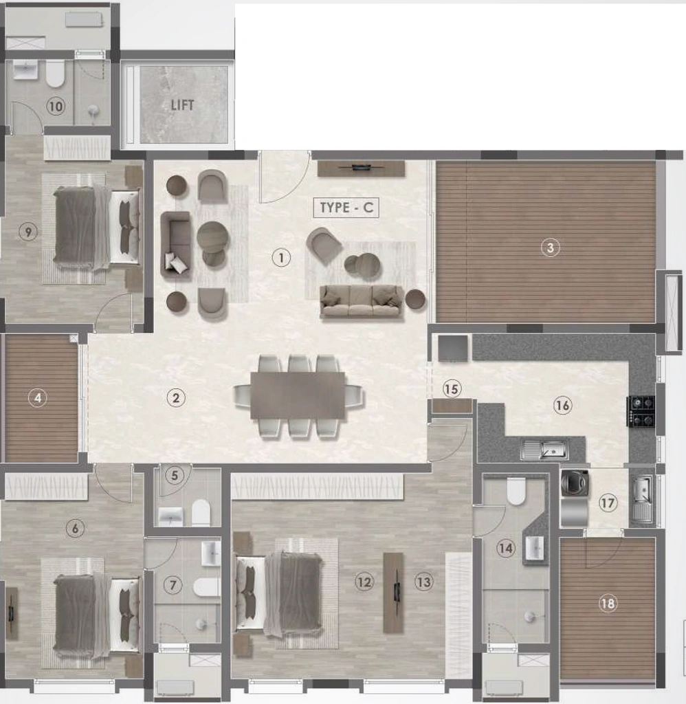 3 BHK Flat in Chaitanya Vijayashri in Mylapore, Chennai - Image 910651