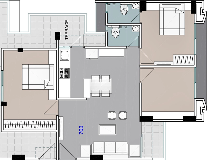 3 BHK Flat in Suvarna Residency in Chandkheda, Ahmedabad - Image 910643