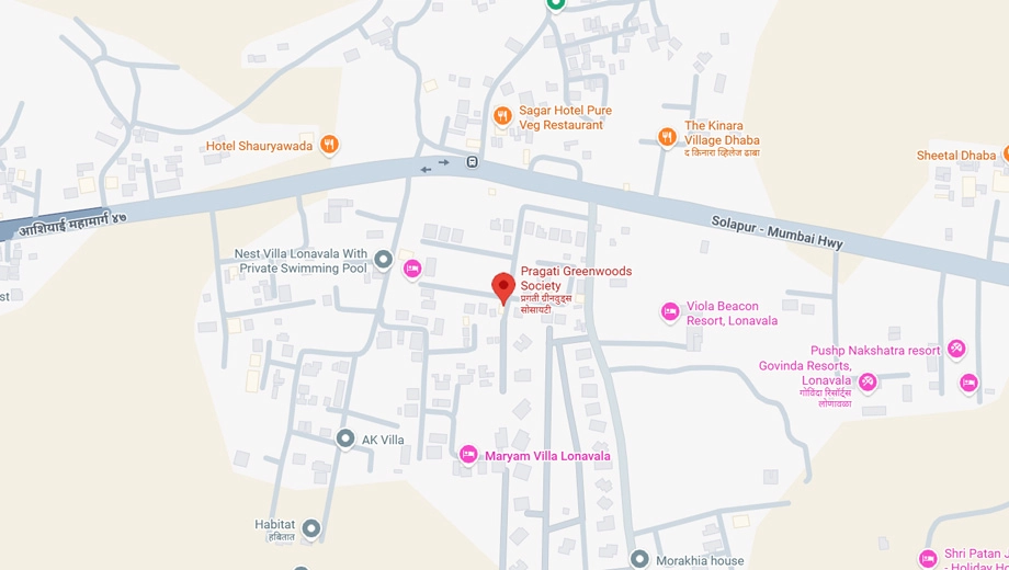 Location of Pragati Greenwoods in Lonavala, Pune - Image 386049