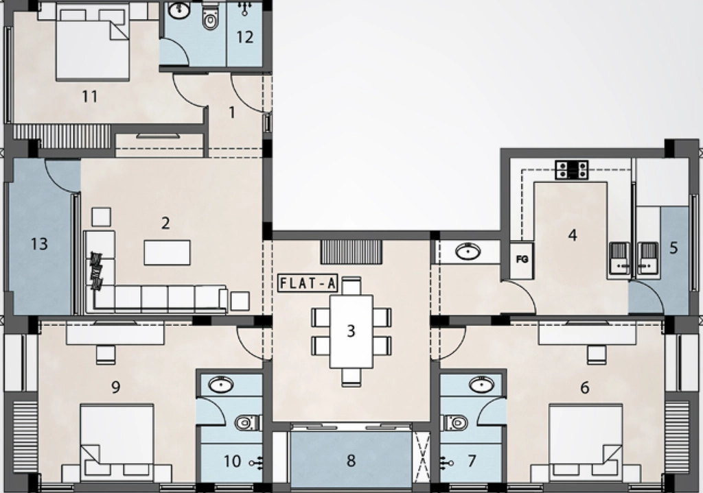 3 BHK Flat in Chaitanya Thomas Manor in Vepery, Chennai - Image 910673