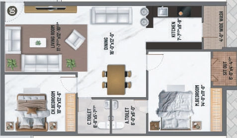 2 BHK Flat in SVR Kiara in Shankarpally, Hyderabad - Image 910961
