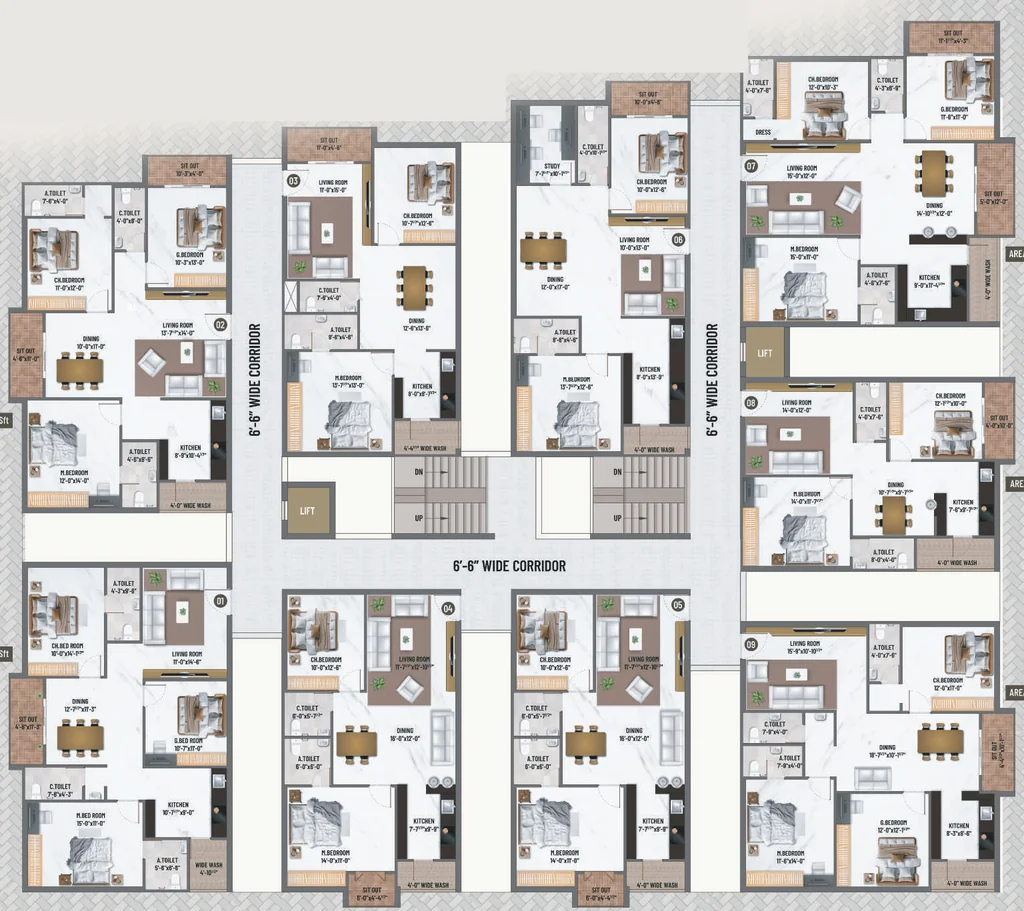 Floor Plan of SVR Kiara in Shankarpally, Hyderabad - Image 386612