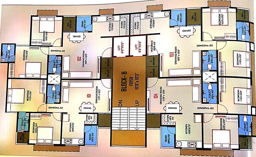 Floor Plan of Swami Eminence in Hanspura, Ahmedabad - Image 385896