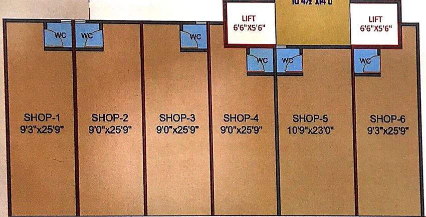 Floor Plan of Commercial Swami Eminence in Hanspura, Ahmedabad - Image 385915