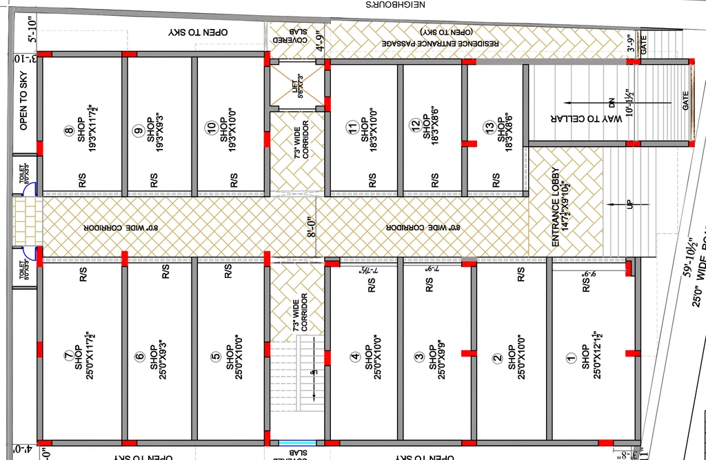 Floor Plan of Commercial Taj Royal Heritage in Malakpet, Hyderabad - Image 386620
