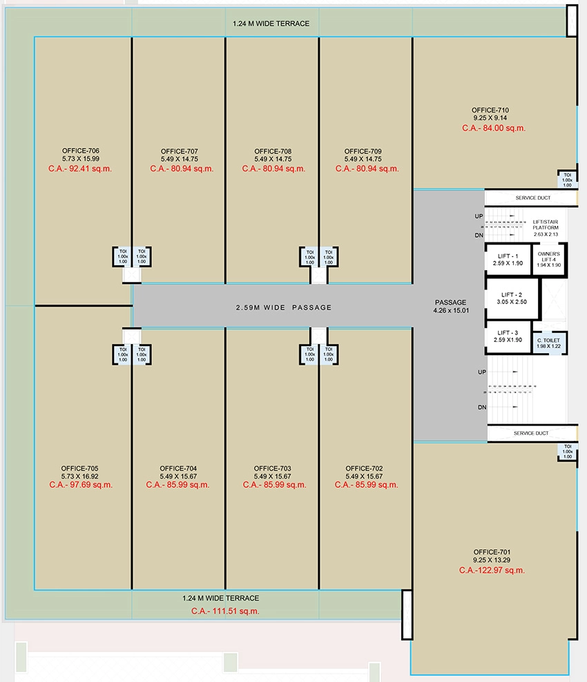 Floor Plan of Swastik Nexus in Khatodra, Surat - Image 385986