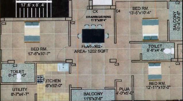 3 BHK Flat in Ethics Awaas in Rasulgarh, Bhubaneswar - Image 910900