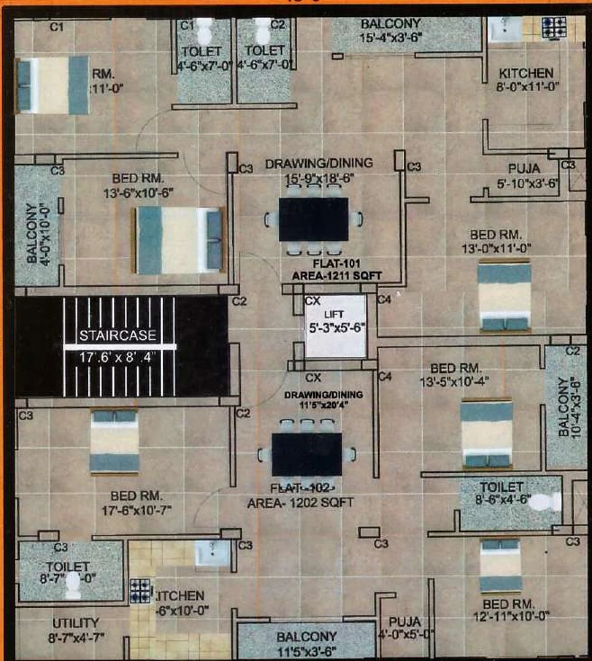 Floor Plan of Ethics Awaas in Rasulgarh, Bhubaneswar - Image 386432