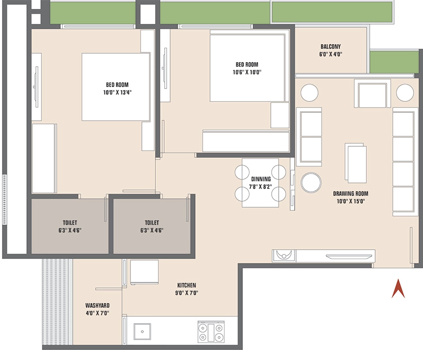2 BHK Flat in Swastik Sthapatya Greens in Bhadaj, Ahmedabad - Image 910726