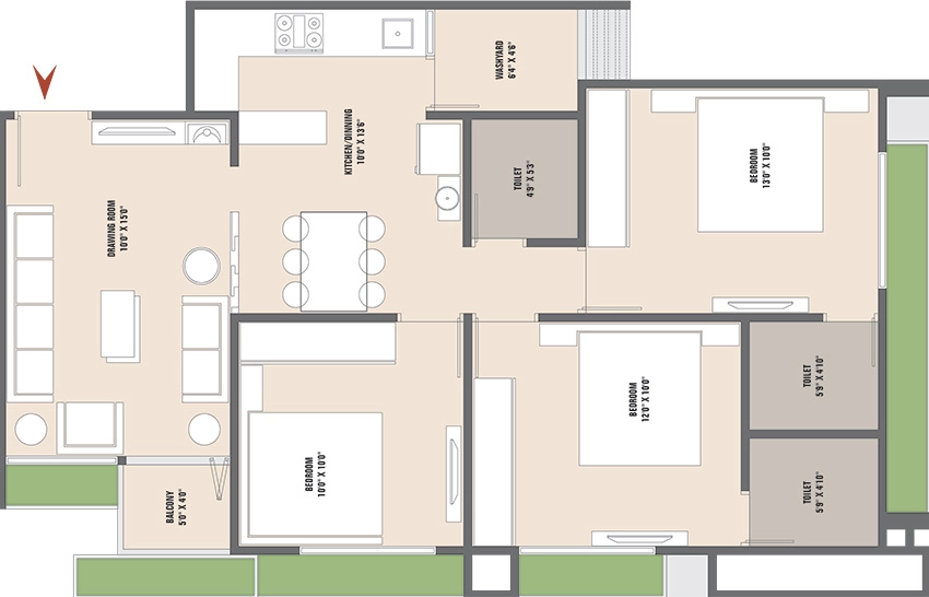3 BHK Flat in Swastik Sthapatya Greens in Bhadaj, Ahmedabad - Image 910727