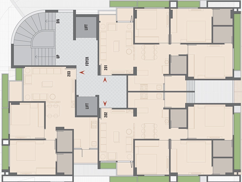 Floor Plan of Swastik Sthapatya Greens in Bhadaj, Ahmedabad - Image 386016