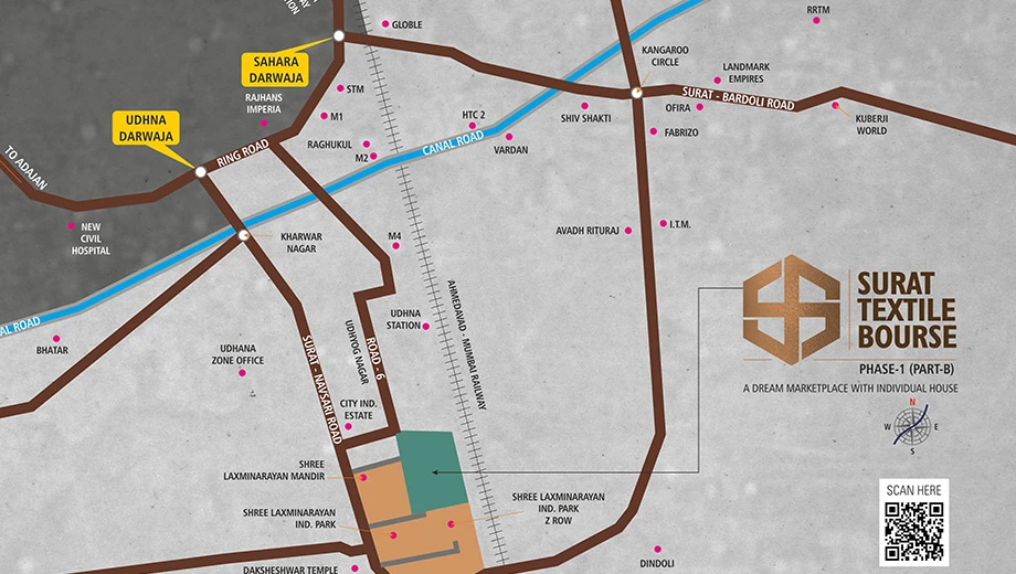 Location of The Baroda Surat Textile Bourse - Image 386052