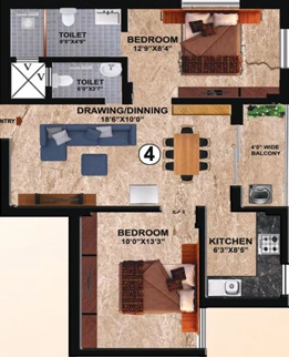 2 BHK Flat in Om Urmilla Abode and Victory Tower in Rudrapur, Bhubaneswar - Image 910908