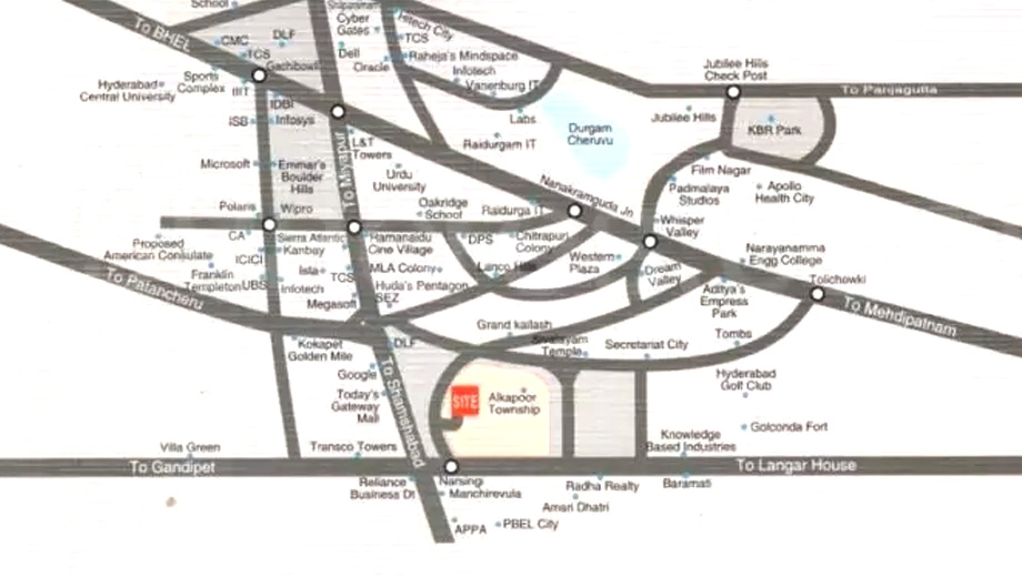 Location of Aryamitra Caterpillar in Manikonda, Hyderabad - Image 386644