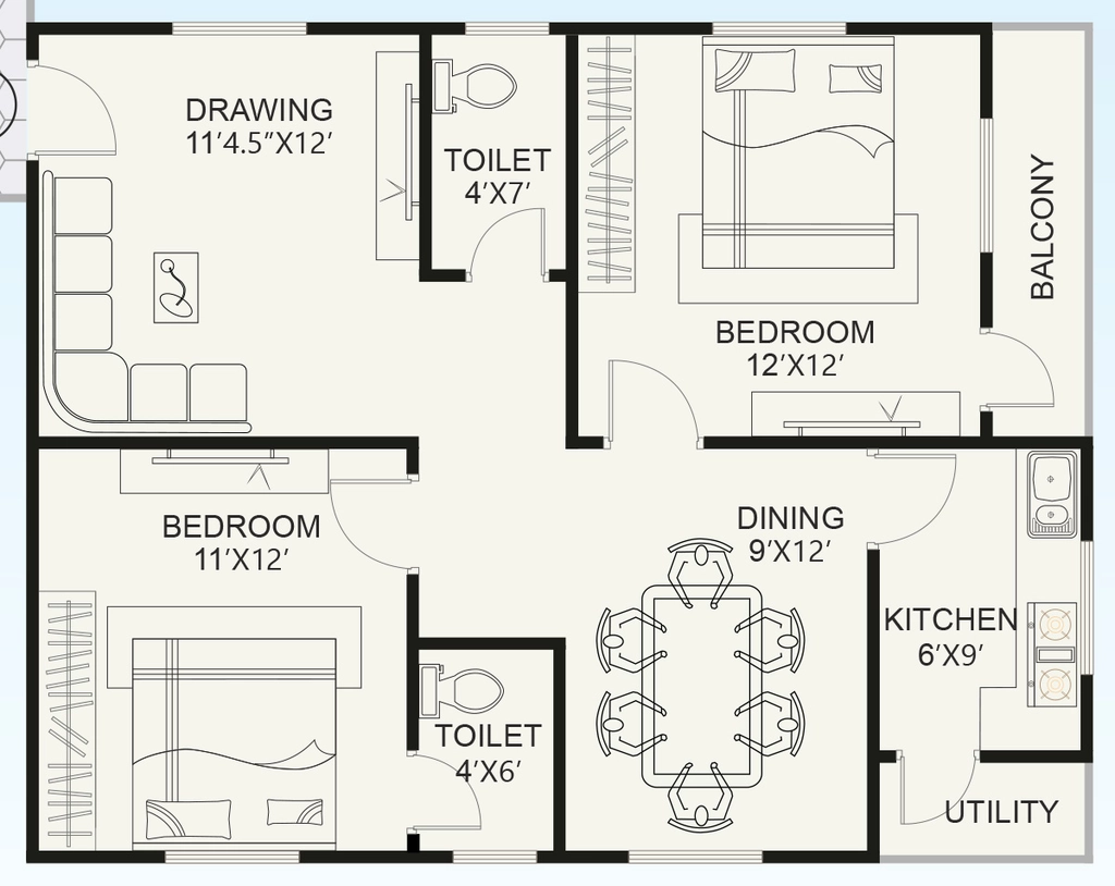 2 BHK Flat in ASR Heights in Manikonda, Hyderabad - Image 910978