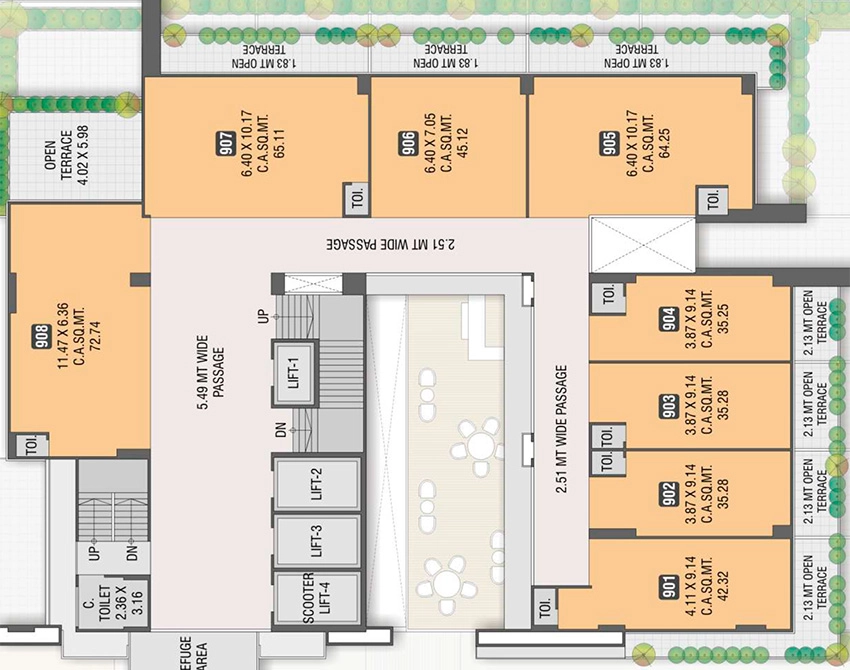 Floor Plan of The Profit in Adajan, Surat - Image 386137