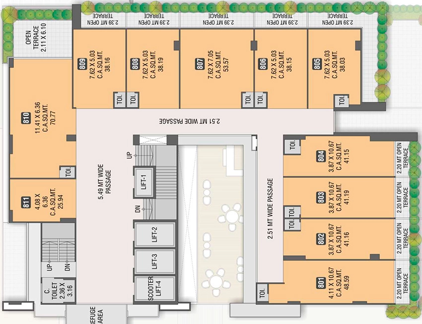 Floor Plan of The Profit in Adajan, Surat - Image 386138