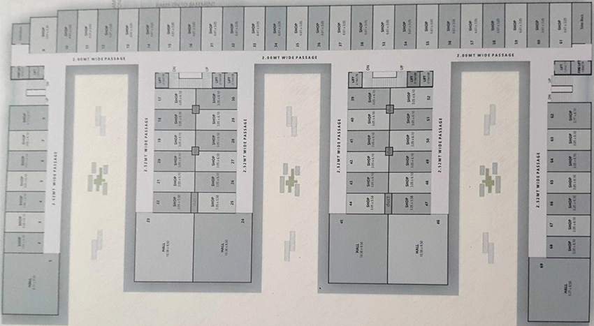 Floor Plan of The Wall Street Business Hub in Dumas Road, Surat - Image 386146