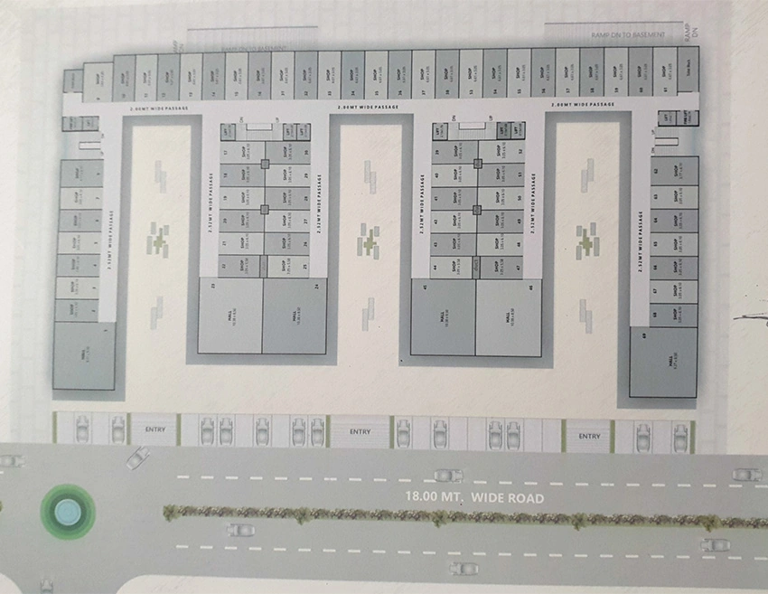 Master Plan of The Wall Street Business Hub in Dumas Road, Surat - Image 386145