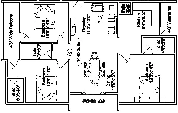 3 BHK Flat in ASR Mapple Creek in Manikonda, Hyderabad - Image 910979