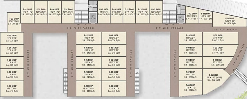Floor Plan of Tirupati Plaza in Vadod, Surat - Image 386187