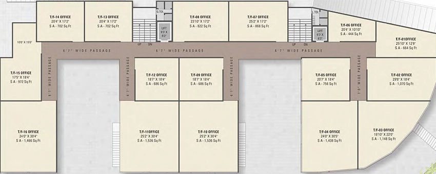Floor Plan of Tirupati Plaza in Vadod, Surat - Image 386188