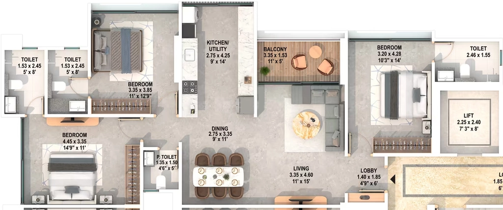 3 BHK Flat in Majestique Twilight in Balewadi, Pune - Image 910831