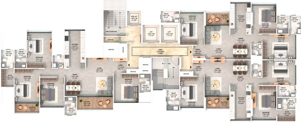 Floor Plan of Majestique Twilight in Balewadi, Pune - Image 386253