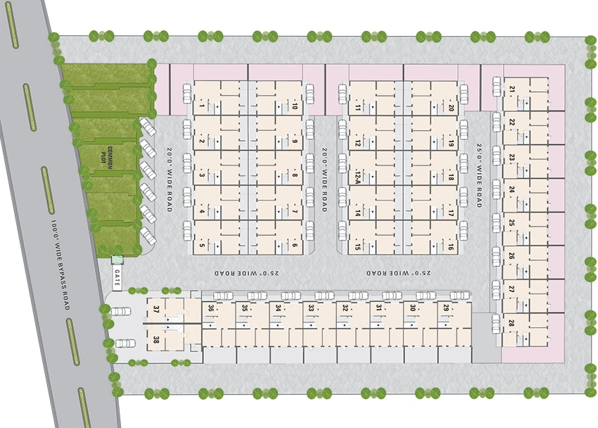 Master Plan of Udani Orchid Villa in Sanand, Ahmedabad - Image 386215