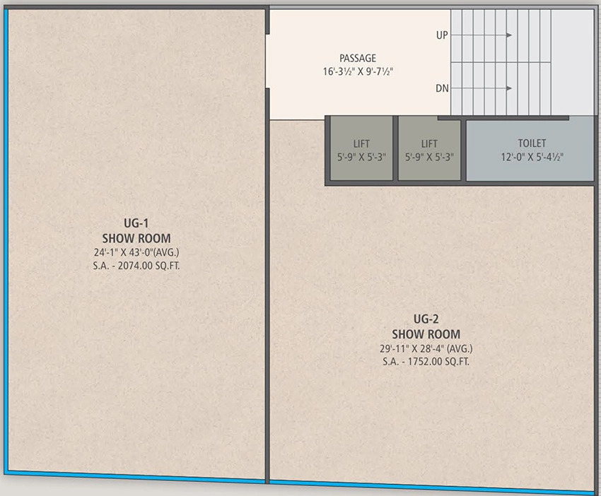 Floor Plan of United Elite in Nanpura, Surat - Image 386244