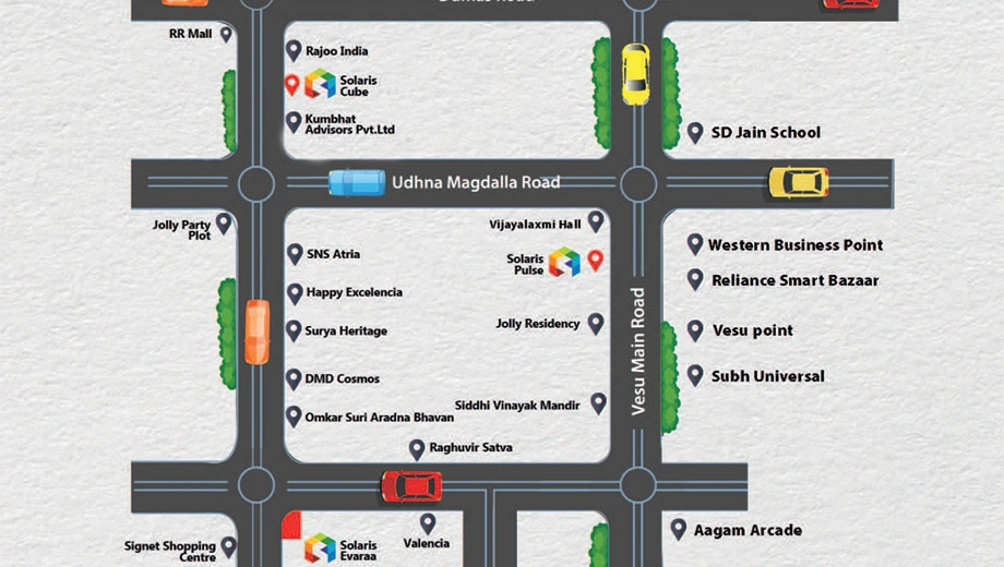 Location of Urban Solaris Cure in Vesu, Surat - Image 386301