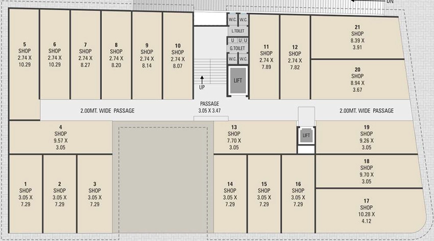 Floor Plan of V Raj Shreenathji Icon in Uttran, Surat - Image 386307