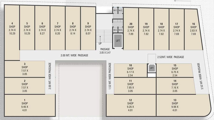 Floor Plan of V Raj Shreenathji Icon in Uttran, Surat - Image 386306