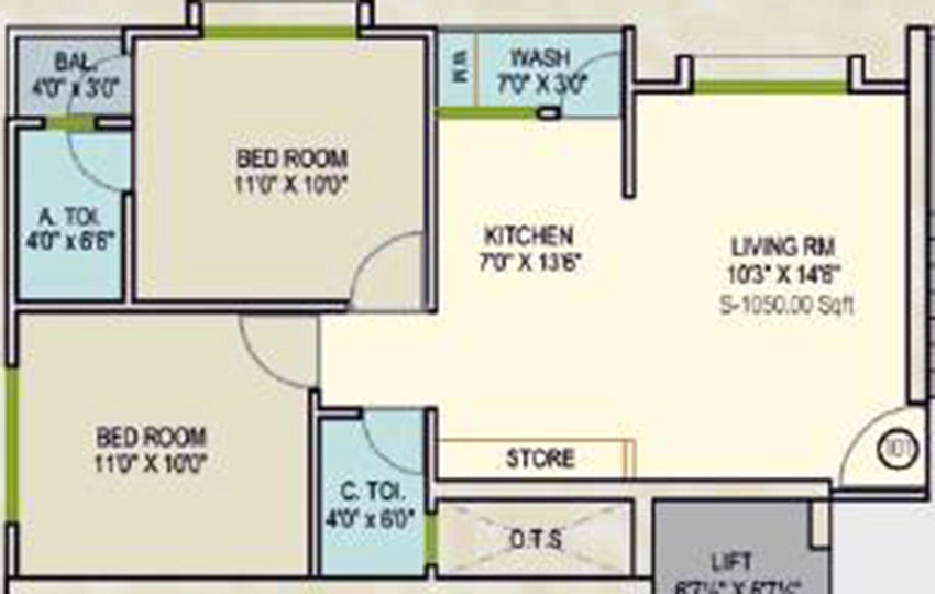 2 BHK Flat in Vacanza City in Udhana, Surat - Image 910858