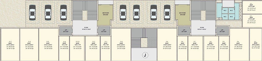 Floor Plan of Commercial Vacanza City in Udhana, Surat - Image 386321