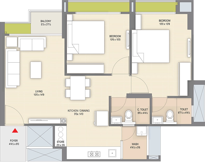 2 BHK Flat in Vandemataram Mahadev Lily in Maninagar, Ahmedabad - Image 910874