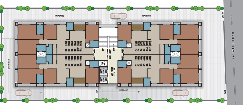 Master Plan of Vandematram Samkit Flats in Paldi, Ahmedabad - Image 386360
