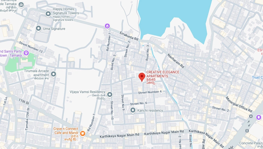Location of Creative Elegance in Tarnaka, Hyderabad - Image 386743