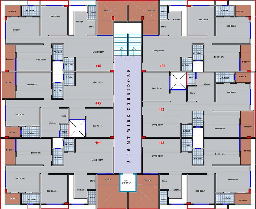 Floor Plan of Sheth Vihar Eternity in Paldi, Ahmedabad - Image 386379