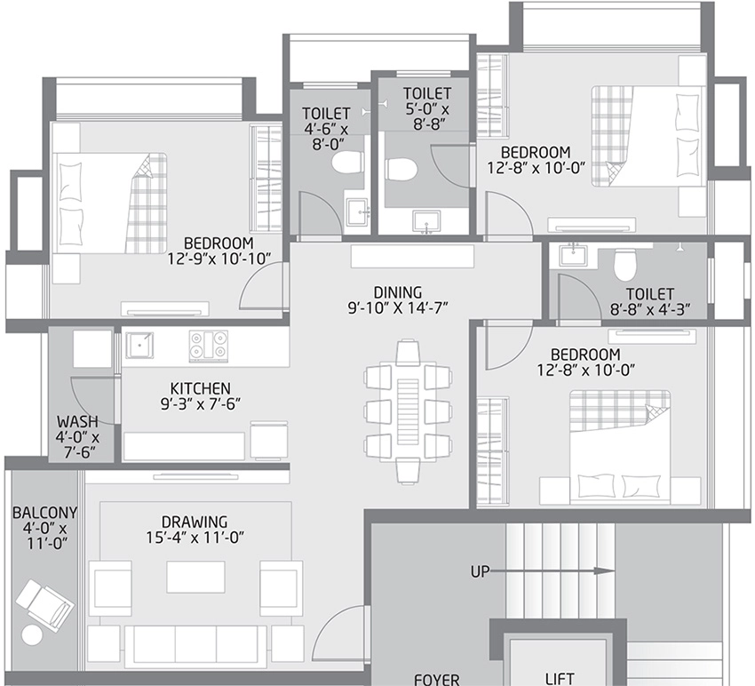 3 BHK Flat in Vijay Soch in Maninagar, Ahmedabad - Image 910885